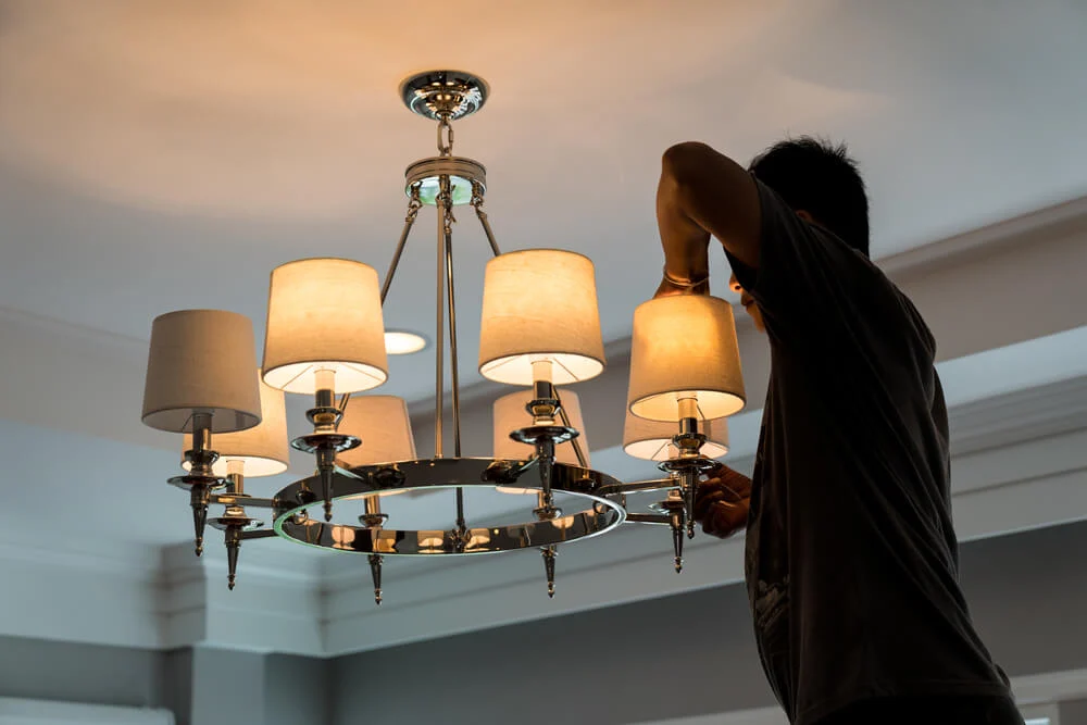 chandelier installation (1 to 7 bulbs)